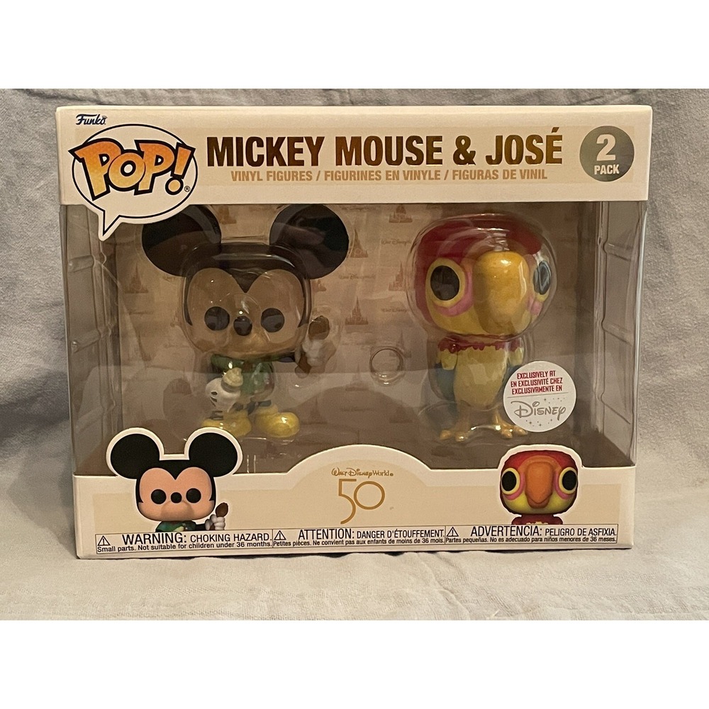 NEW Walt Disney 50th Funko Mickey Mouse and Jose Disney Parks Exclusive 2-pack - Picture 1 of 4